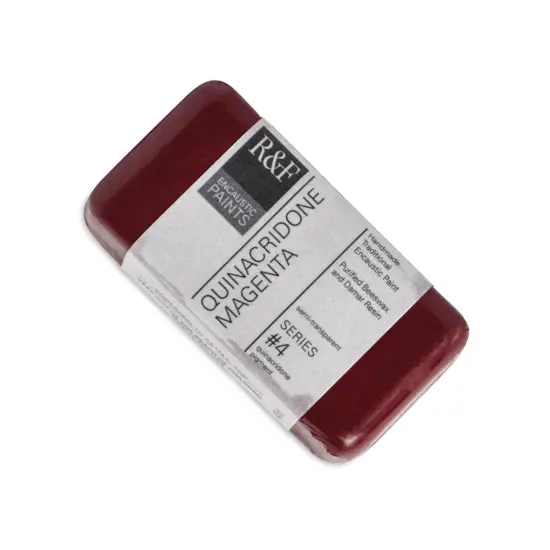 R&F Encaustic Paint Block - Quinacridone Magnenta, 40 ml block {1}