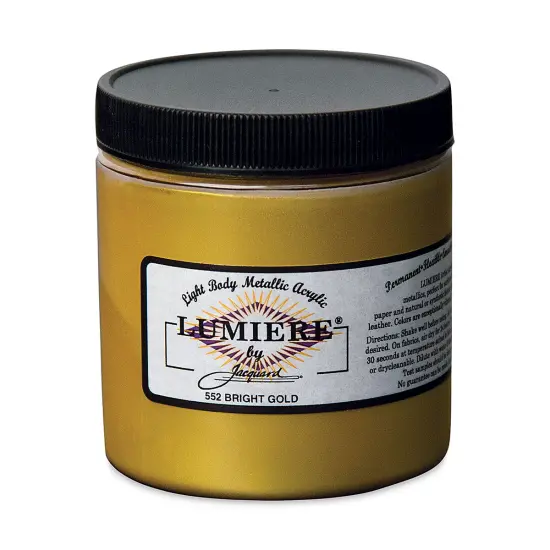 Jacquard Lumiere Acrylic - Bright Gold, 8 oz Jar {1}