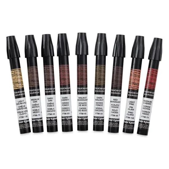 Chartpak Touch-Up Markers - For Picture Frames, Wood Stains, Set of 9 {1}