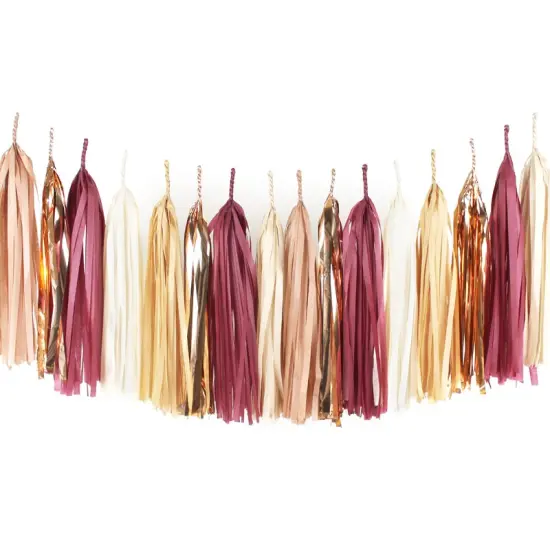 Tassel Garland Kit - Burgundy & Rose Gold {2}