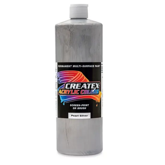 Createx Acrylics - Pearlescent Silver, Quart {1}