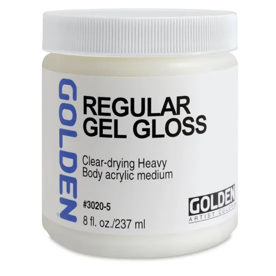 Golden Acrylic Medium, Gloss-Regular Gel, 8 oz jar {1}