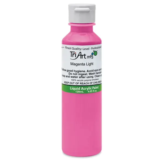 Tri-Art Liquid Artist Acrylics - Magenta Light, 120 ml bottle {1}