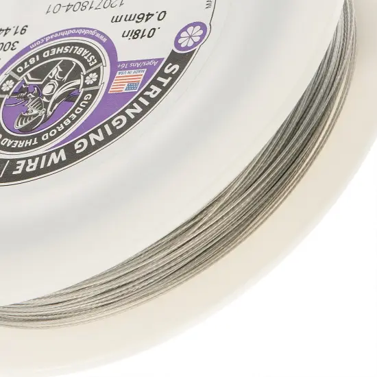 Gudebrod 0.018" 7-Strand Stainless Steel Jewelry Wire | Made in USA {2}
