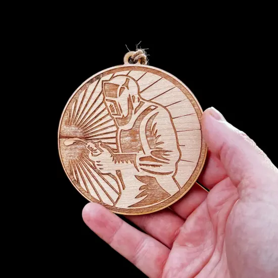 Ornament - Welder - Raw Wood {3}