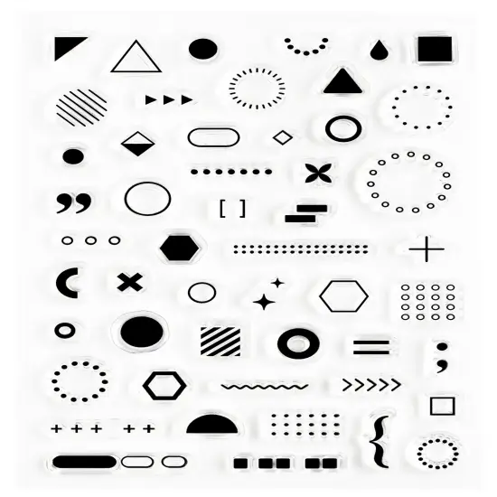 Small Geometric Details, Clear Stamps 4x6 inch by Wintertime Crafts {1}