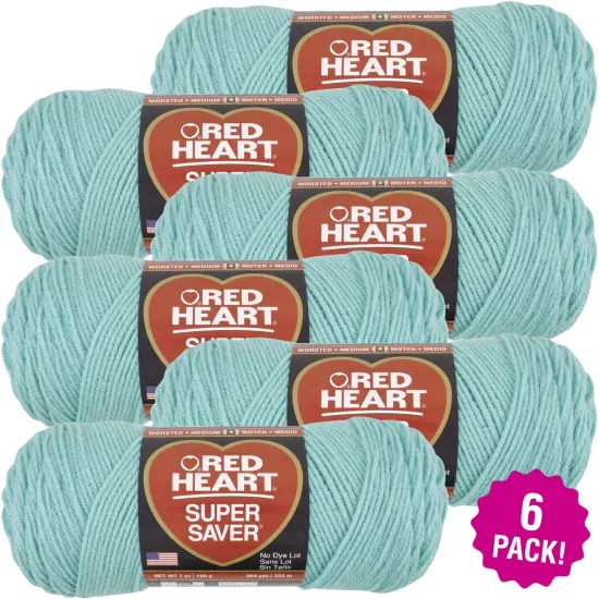 Multipack of 6 - Red Heart Super Saver Yarn-Aruba Sea {1}