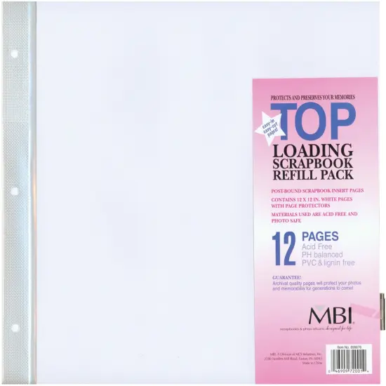 Multipack of 12 - MBI Page Protectors 12"X12" 6/Pkg {2}