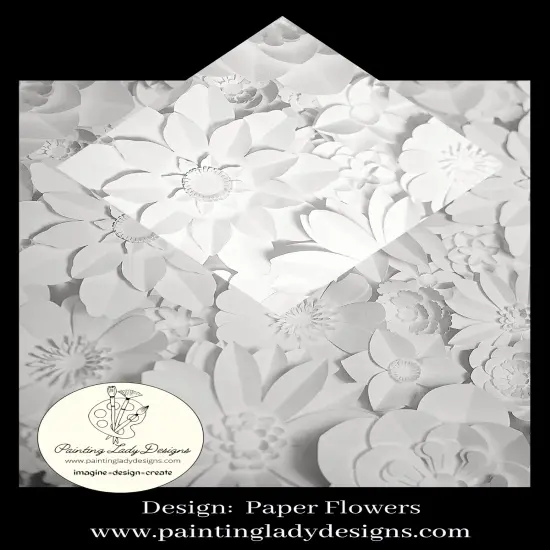 Wallpaper for Decoupage -3D Paper Flowers Design {2}