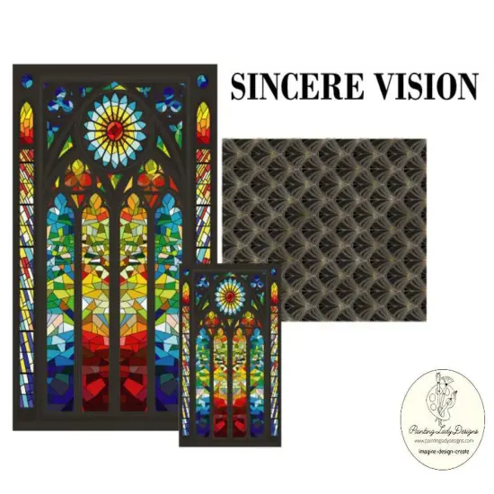 Stained Glass Window Decoupage and Mixed Media Papers (large 24x36) {4}