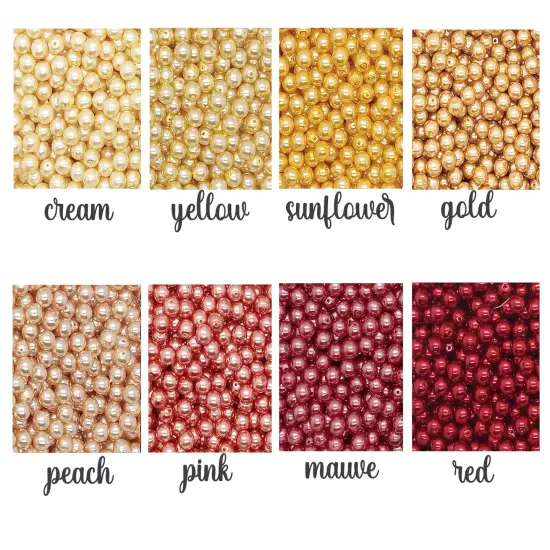 6mm Glass Pearl Dangles, 10 Charms in Your Choice of Colors, Adorabilities Purple {3}