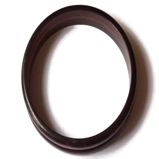 Vintage Brown Plastic Bangle Bracelet {3}