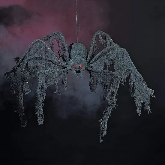 Black Creepy Cloth Spider - Home Decor - 1 Piece {1}