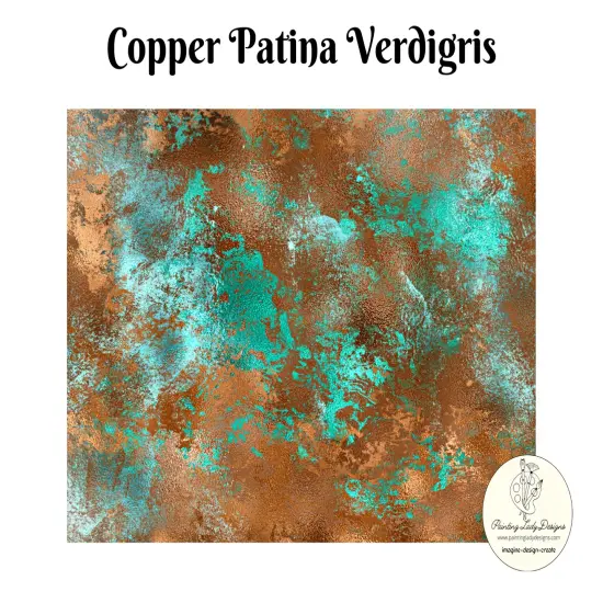 Copper Patina3 Art Paper Images for Decoupage and Crafting Art Pack {4}