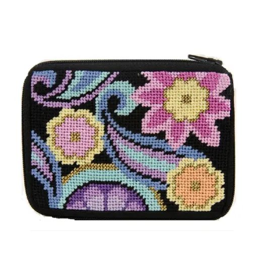 Coin Purse - Paisley - Needlepoint Kit Multicolor {1}