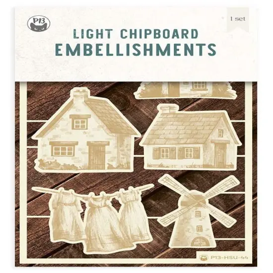 P13 Die-Cut Chipboard Embellishments 4"X6"-Hello Summer #01, 6/Pkg {1}