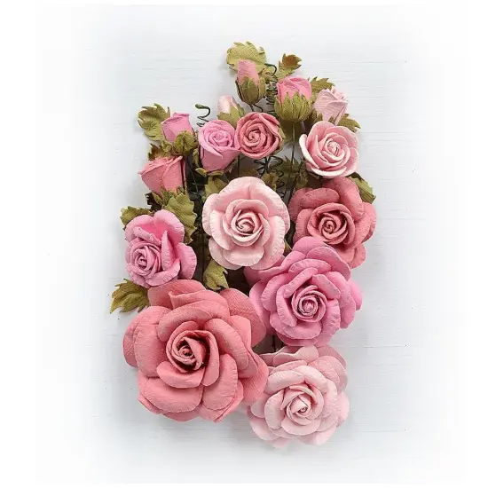 Pack of 3 - Little Birdie Rosalind Paper Flowers 21/Pkg-Celebrate Life {2}