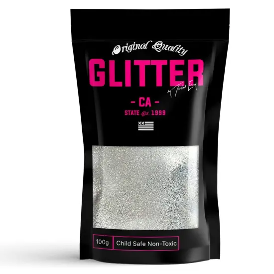 Matt Silver Premium Glitter Multi Purpose Dust Powder 100g / 3.5oz for use with Arts & Crafts Wine Glass Decoration Weddings Cards Flowers Cosmetic Face Body (PACKAGING MAY VARY) {1}