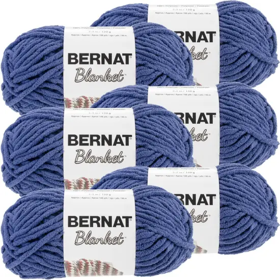 Multipack of 6 - Bernat Blanket Yarn-Navy {1}