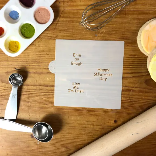 Irish Sayings Cookie & Craft Stencil | CM092 by Designer Stencils | Cookie Decorating Tools | Baking Stencils for Royal Icing, Airbrush, Dusting Powder | Craft Stencils for Canvas, Paper, Wood | Reusable Food Grade Stencil {4}