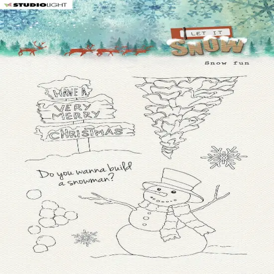 Studio Light Let It Snow Clear Stamps-Nr. 265, Snow Fun {1}