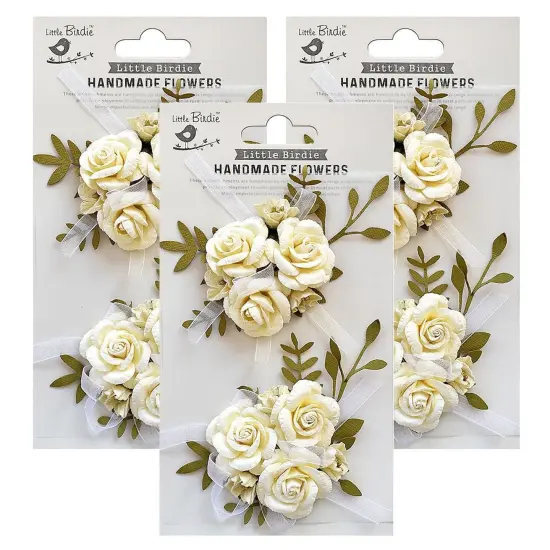 Pack of 3 - Little Birdie Arion Paper Flowers 2/Pkg-Amor Mio {1}
