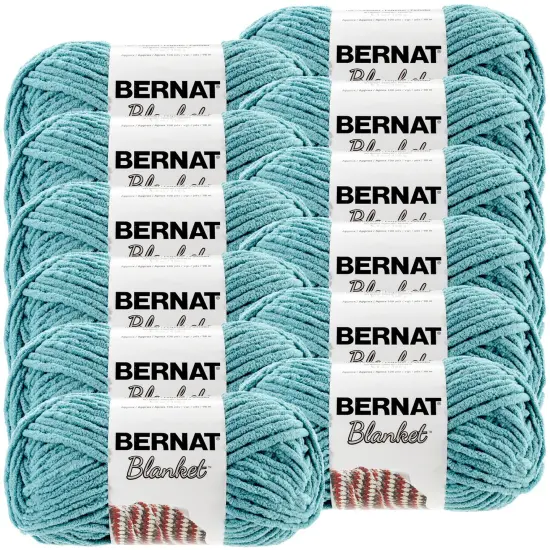 Multipack of 12 - Bernat Blanket Yarn-Light Teal {1}