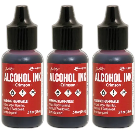 Multipack of 3 - Tim Holtz Alcohol Ink .5oz-Crimson {2}
