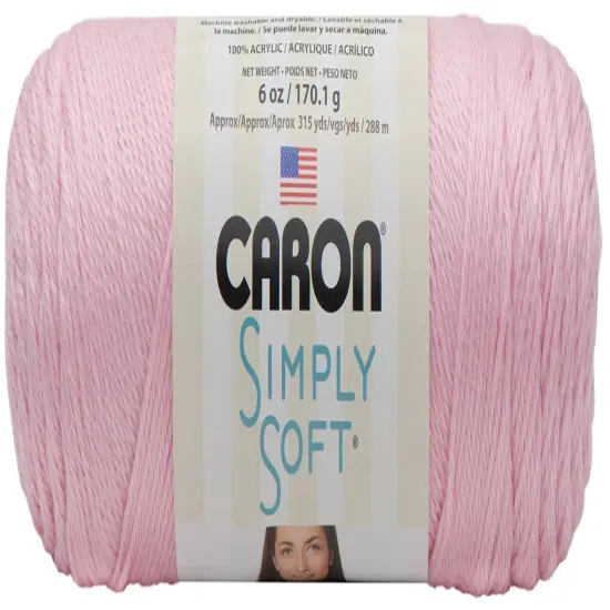 Multipack of 24 - Caron Simply Soft Solids Yarn-Soft Pink {2}