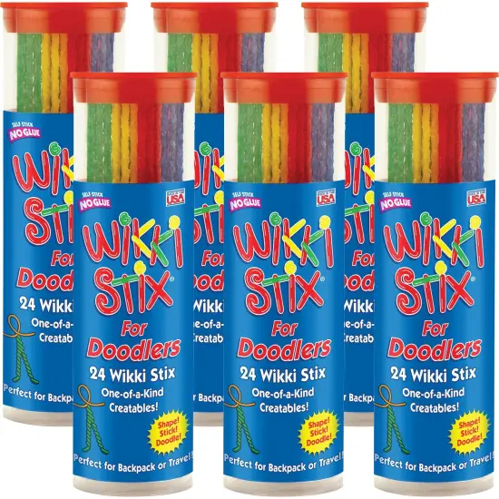 Multipack of 6 - Wikki Stix For Doodlers 24/Pkg {1}