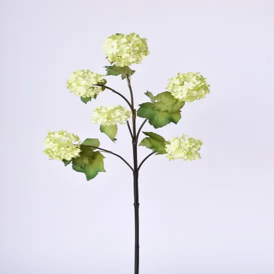 30" Faux Green Snowball Hydrangea Stem {1}