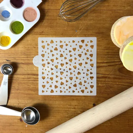 Heart Miniprint Cookie & Craft Stencil | CM045 by Designer Stencils | Cookie Decorating Tools | {3}