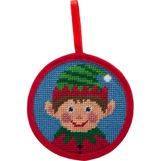 Alice Peterson Stitch-Ups Boy Elf Needlepoint Ornament Kit Multicolor {1}