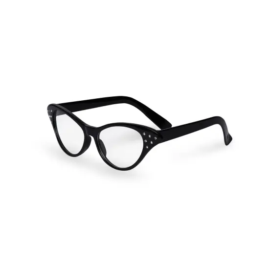 Big Mo's Toys Red / Black Cat Eye Retro Costume Dress Up Hip Hop Rhinestone Glasses (2 Pack) {3}