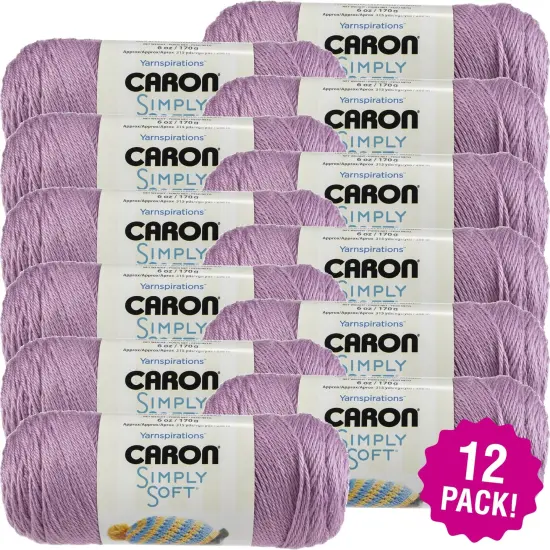 Multipack of 12 - Caron Simply Soft Collection Yarn-Blackberry {1}