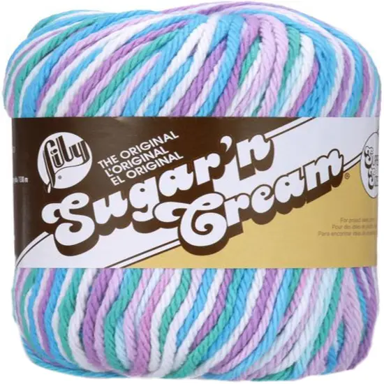 Lily Sugar'N Cream Super Size Beach Ball Blue Yarn - 6 Pack of 85g/3oz - Cotton - 4 Medium (Worsted) - 150 Yards - Knitting/Crochet {2}