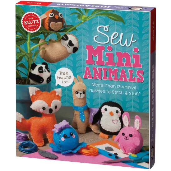 Klutz Sew Mini Animals Book Kit {4}