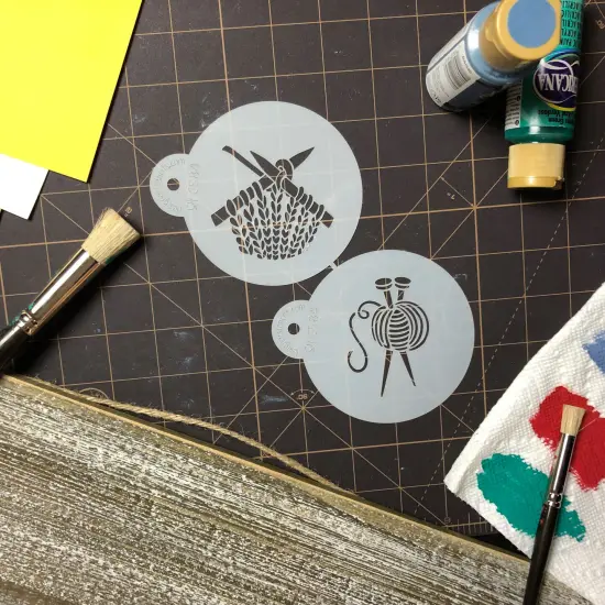 Knitting Cookie Stencil Set | C584 by Designer Stencils | Cookie Decorating Tools | {3}