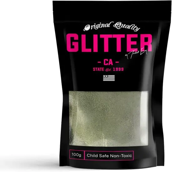 Moss Green Premium Grade Ultra Fine Glitter Powder Dust 100g / 3.5oz use with Arts & Crafts Decoration Wine Glass Flowers Wedding {1}