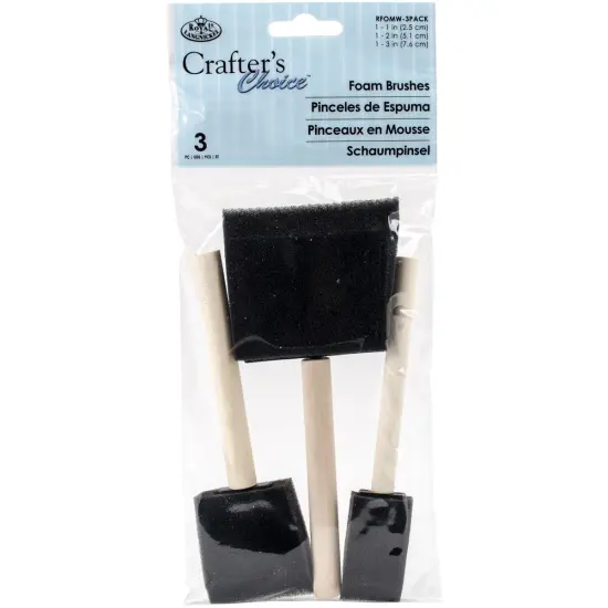 Crafter's Choice Foam Brushes 3/Pkg-1", 2" & 3" Widths {1}