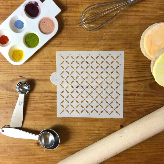 Swiss Dot Lattice Cookie & Craft Stencil | CM002 by Designer Stencils | Cookie Decorating Tools | {3}