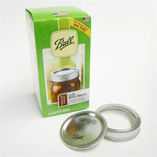 Ball Regular Mouth Canning Jar Dome Lids and Bands Pack of 12 {1}
