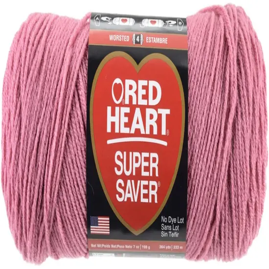 Multipack of 6 - Red Heart Super Saver Yarn-Light Raspberry {2}