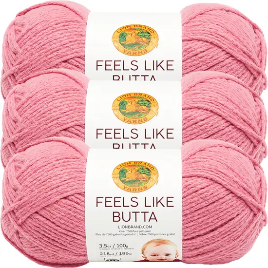 (3 Pack) Lion Brand Yarn Feels Like Butta Yarn, Dusty Pink {1}