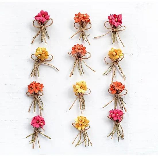 Pack of 3 - Little Birdie Paper Bouquet 12/Pkg-Boho Vibes {2}