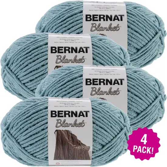 Multipack of 4 - Bernat Blanket Big Ball Yarn-Teal {1}
