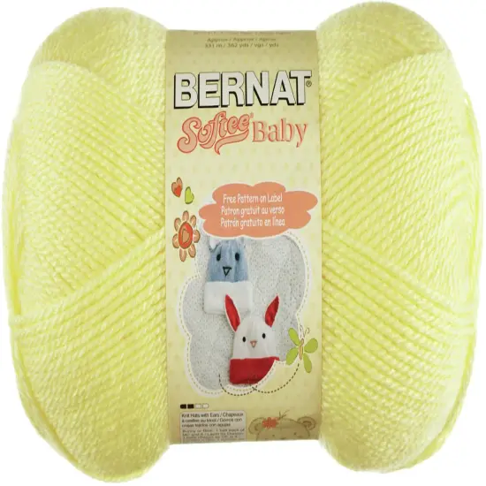 Bernat Softee Baby Lemon Yarn - 3 Pack of 141g/5oz - Acrylic - 3 DK (Light) - 362 Yards - Knitting/Crochet {2}