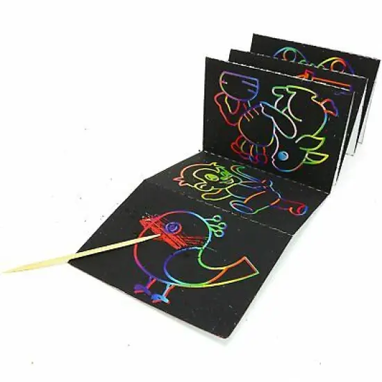 Big Mo's Toys Scratch Art - Color and Scratch Cards Party Favors with Stylus - 20 Pieces {5}