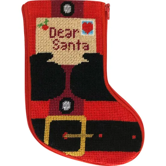 Stitch & Zip Letter to Santa Mini Stocking Needlepoint Kit Multicolor {1}