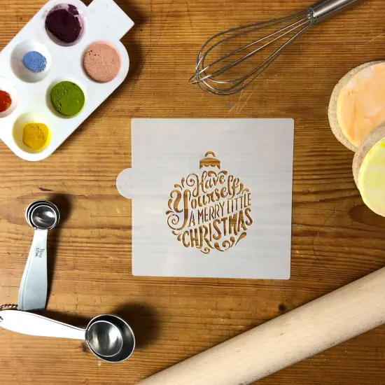 Merry Little Christams Cookie & Craft Stencil | CM075 by Designer Stencils | {5}